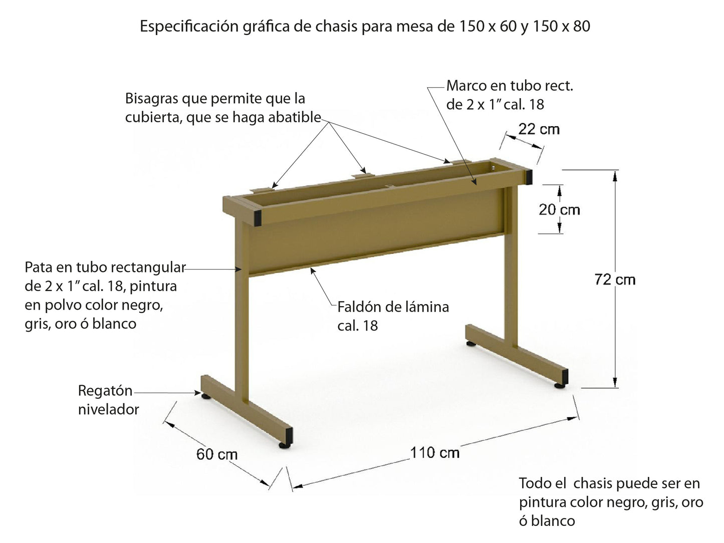 Base para Mesa de Restaurante CHP65