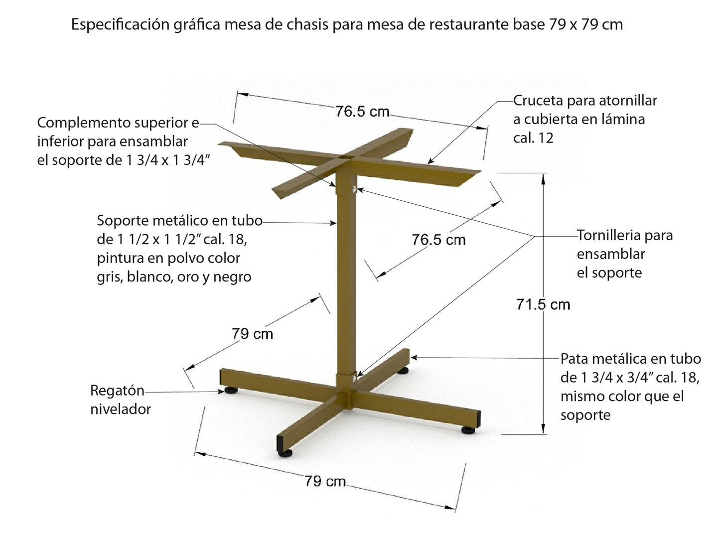 Base para Mesa de Restaurante CHX7971