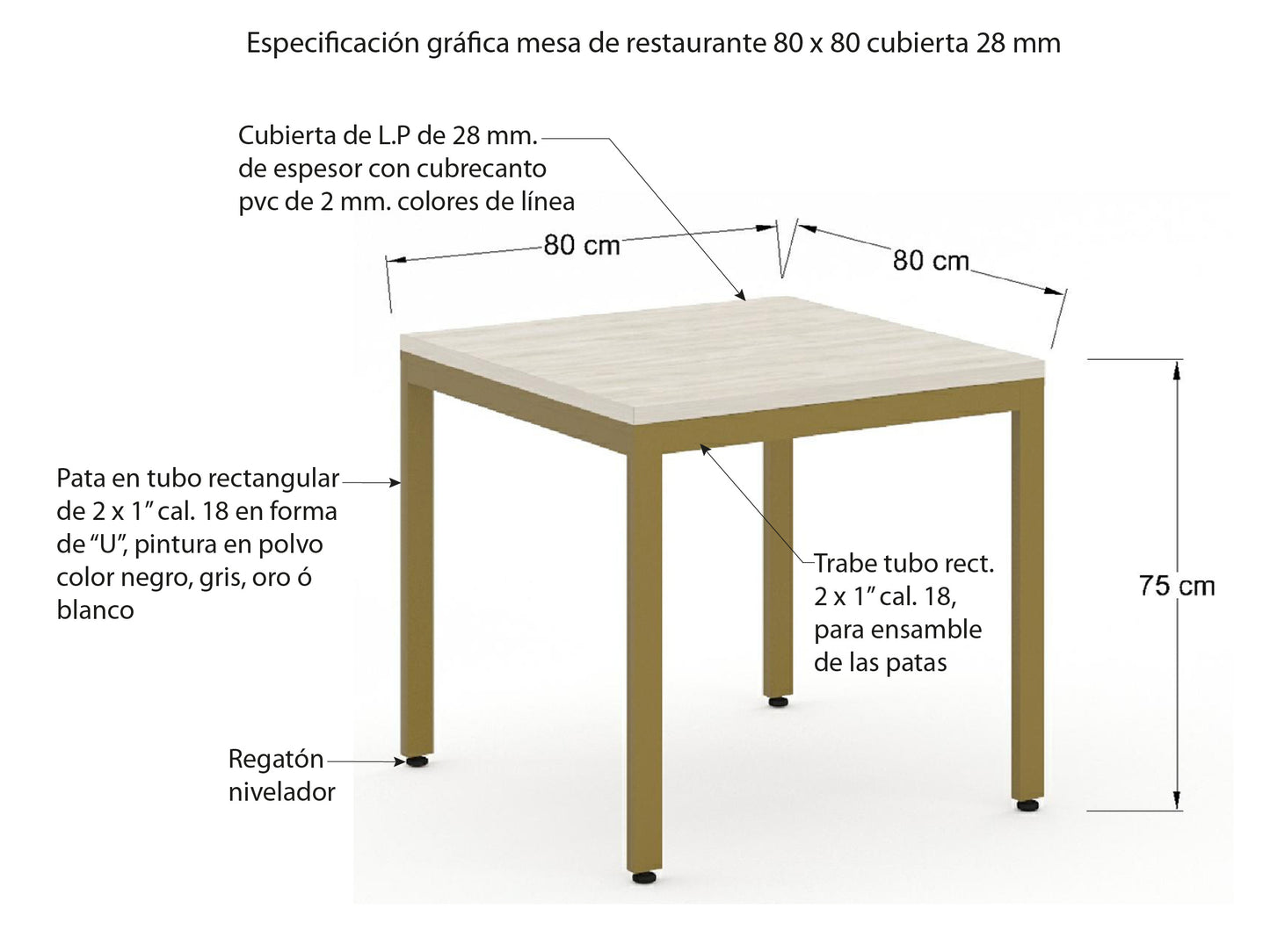 Mesa de Restaurante M15-16
