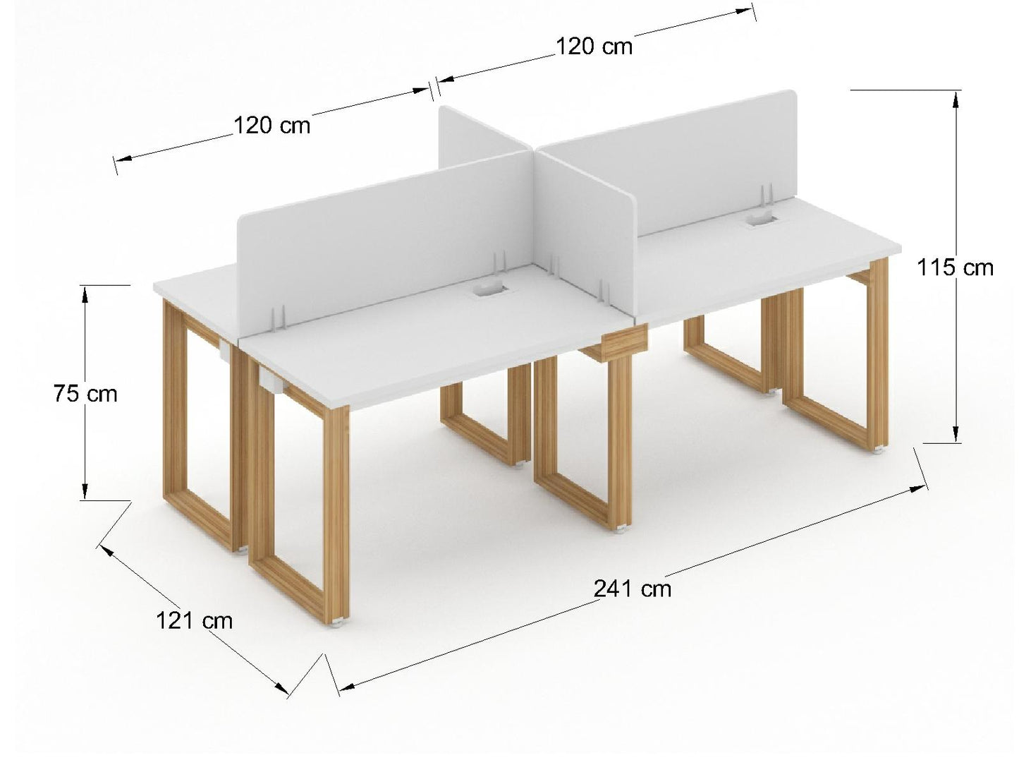 Modulo en Espejo 4 lugares de 120cm 4TPY12