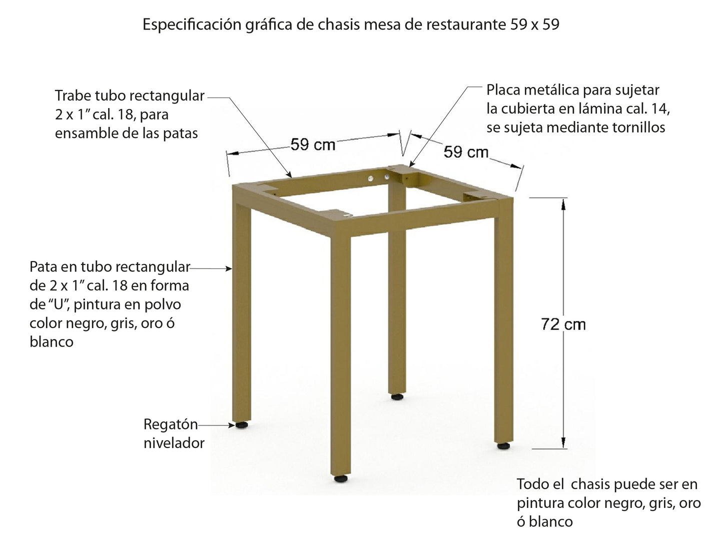 Base para Mesa de Restaurante CHR459