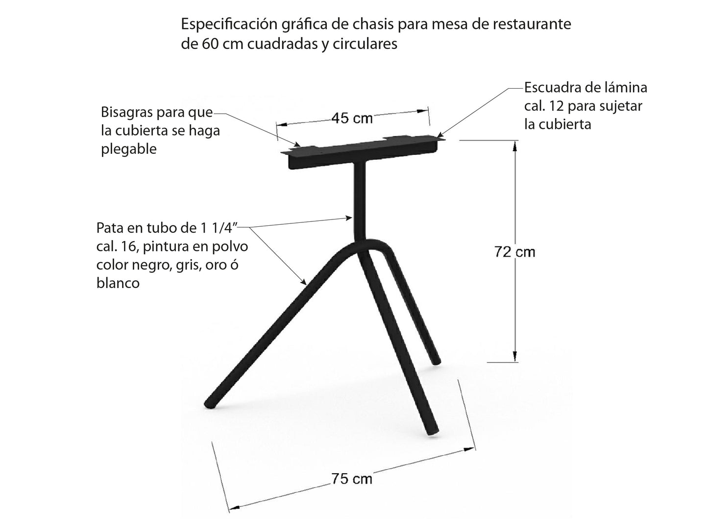 Base para Mesa de Restaurante B3P7545