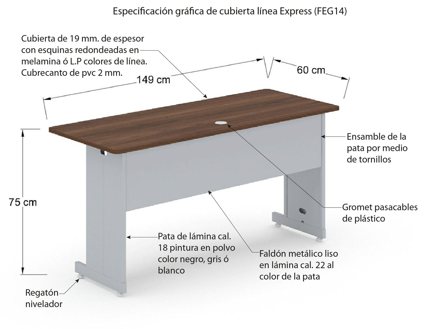 Escritorio individual FEG14