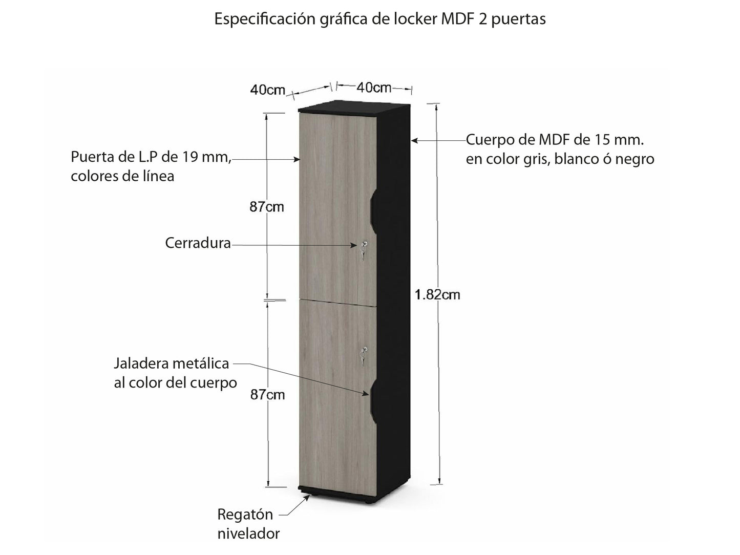 Locker en MDF LKDF2