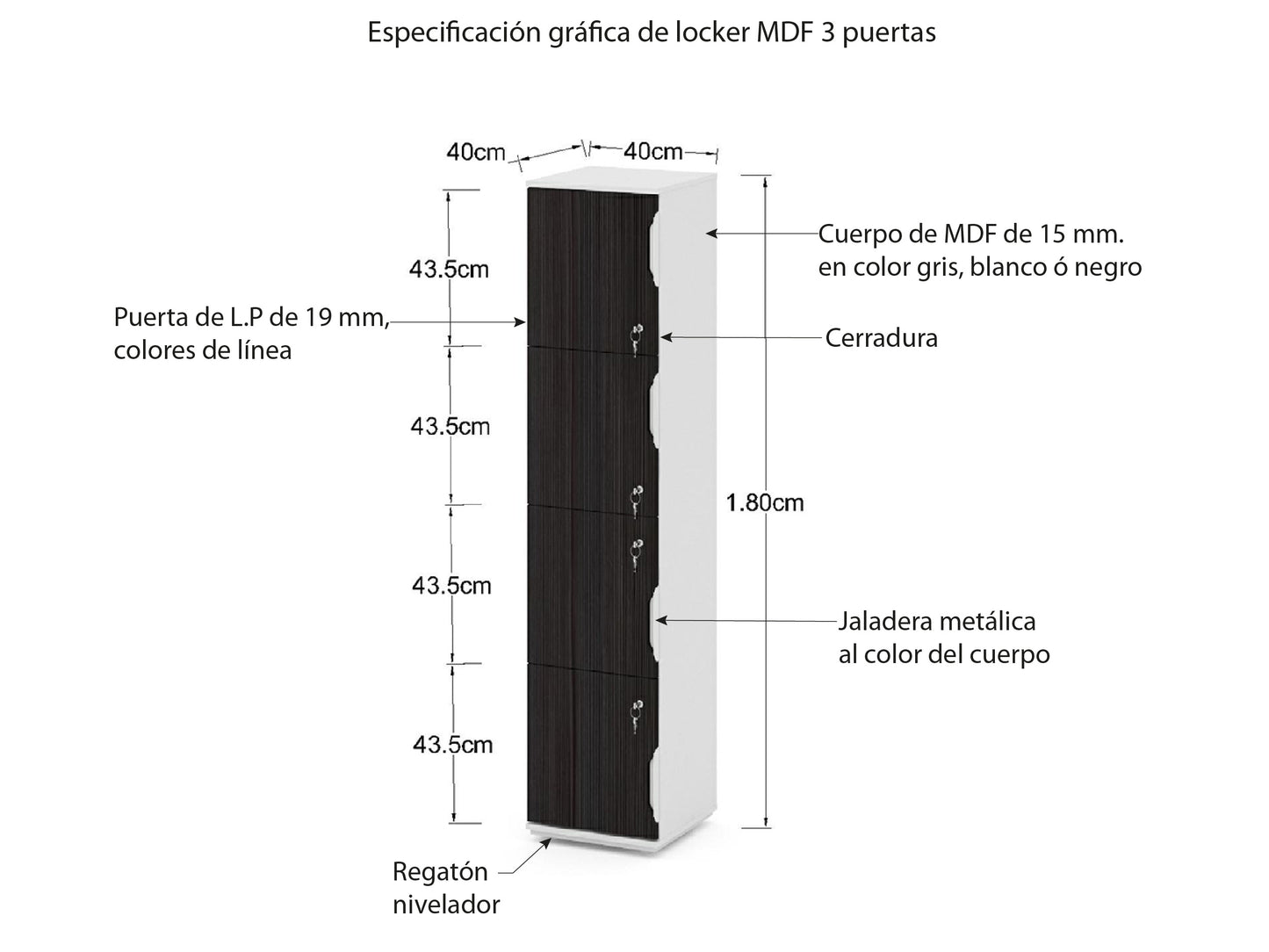 Locker en MDF LKDF4
