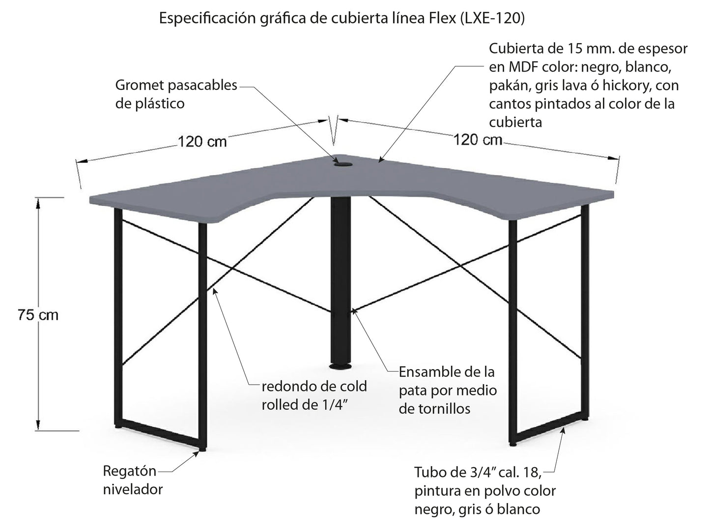 Escritorio Esquinero LXE-120