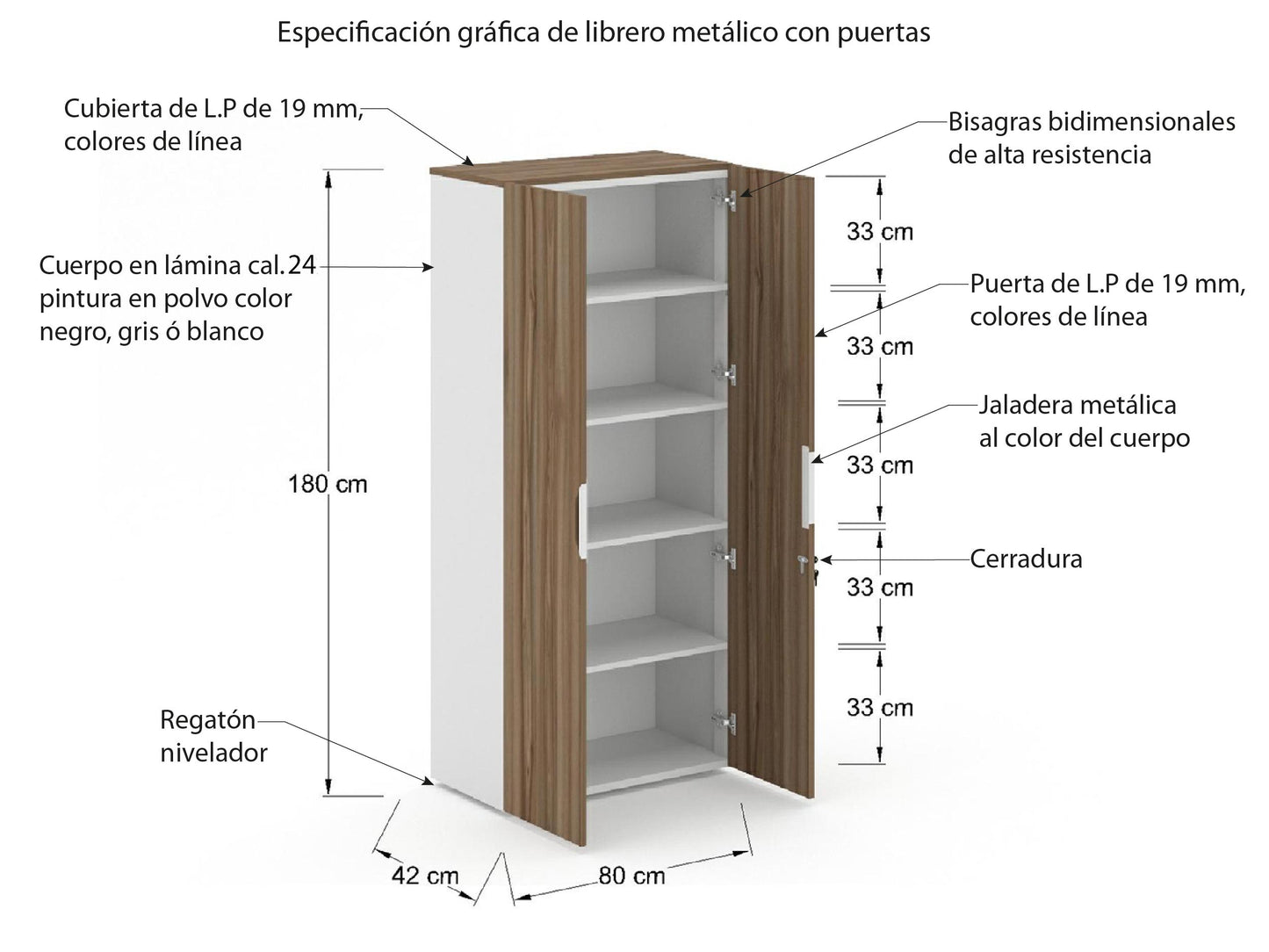 Librero metalico L4ML174