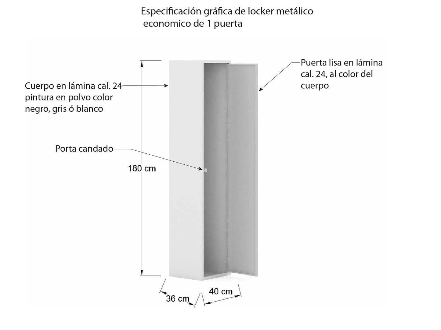 Locker en Metálico LCK1PP