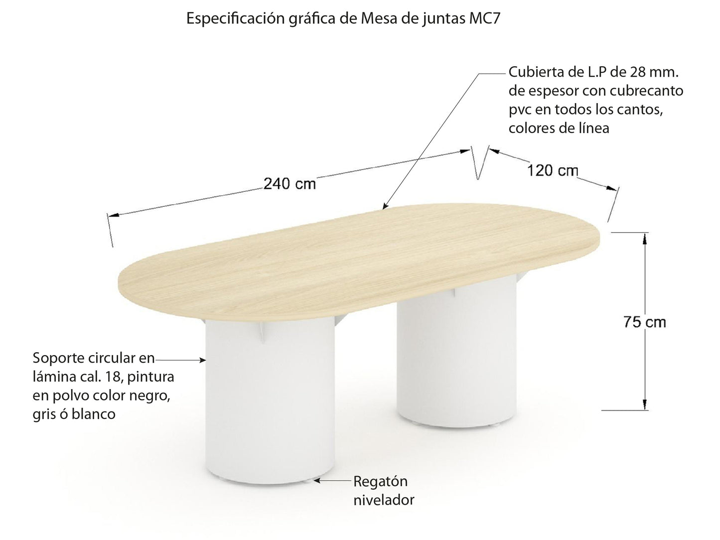 Mesa de juntas MC7