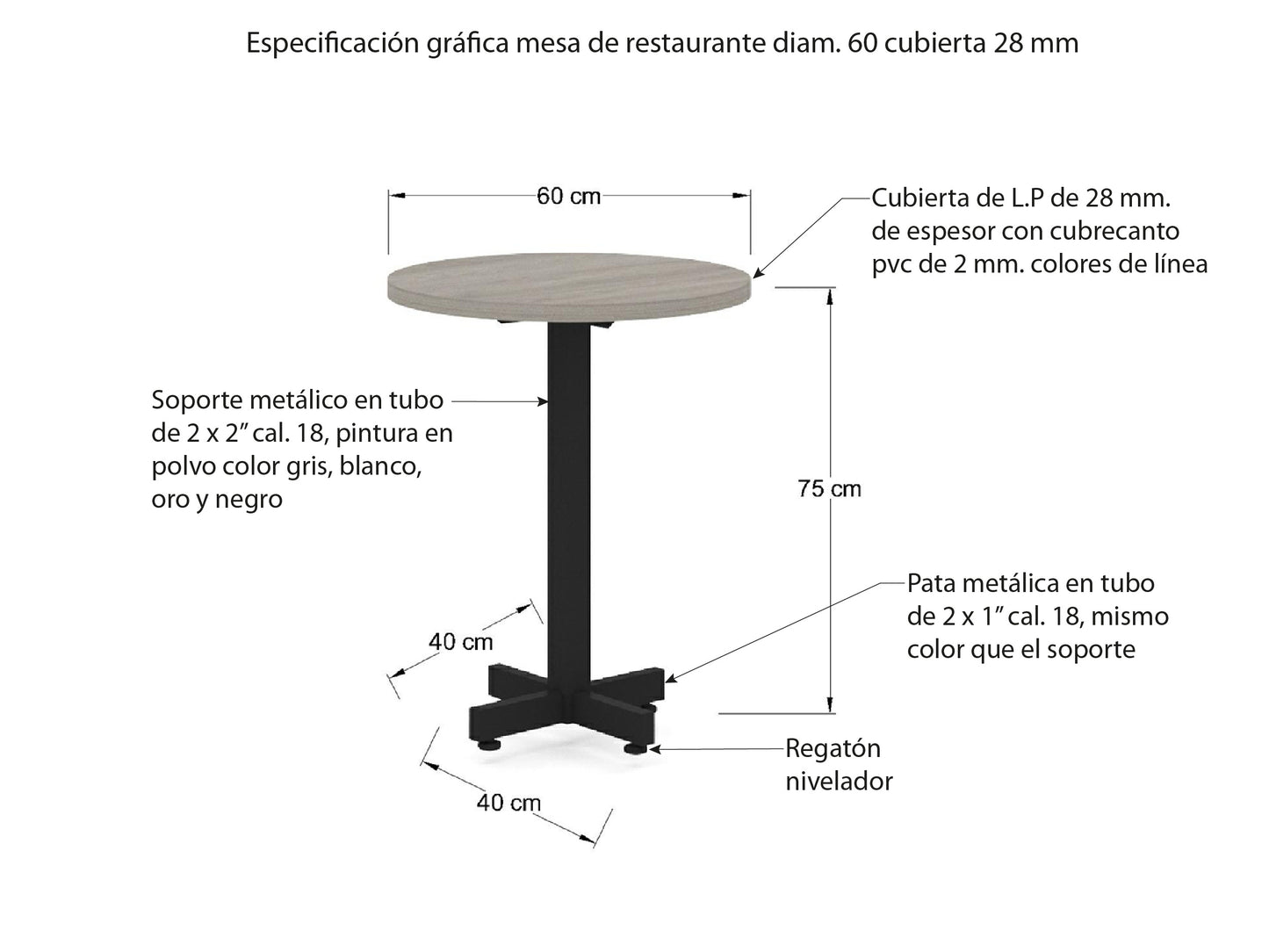 Mesa de Restaurante MR13-08