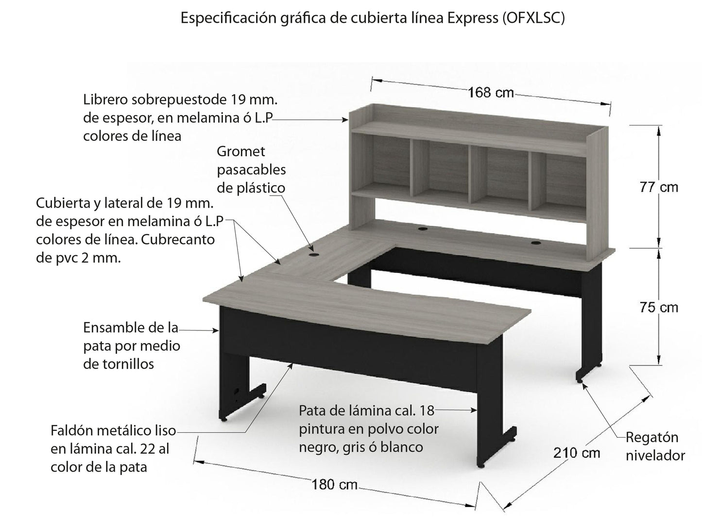 Oficina Completa con Librero OFXLSC