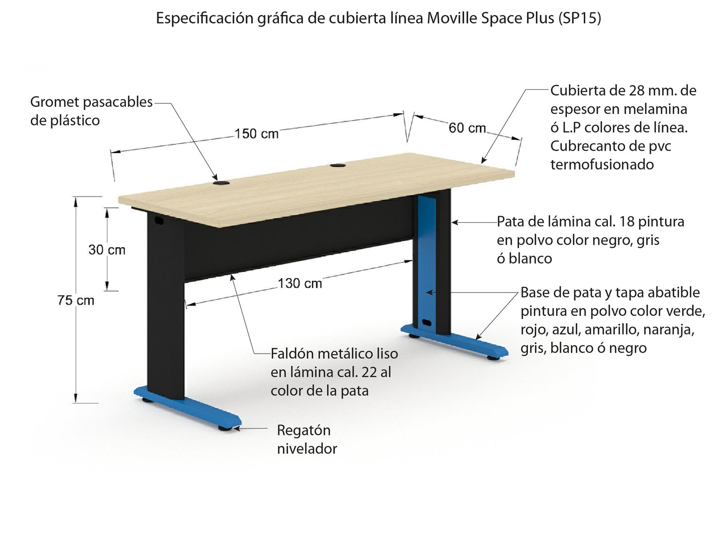 Escritorio Recto SP618