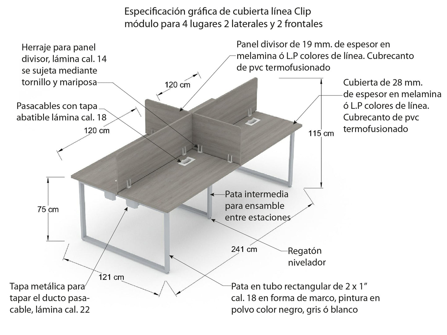 Modulo doble línea Clip CNMC 1.528
