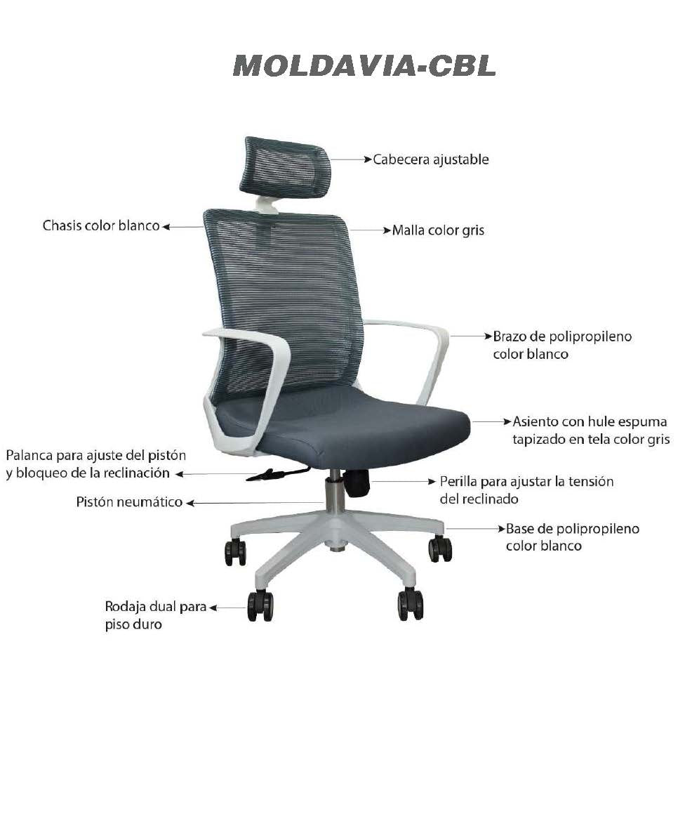 Silla Directiva Aura Blanca