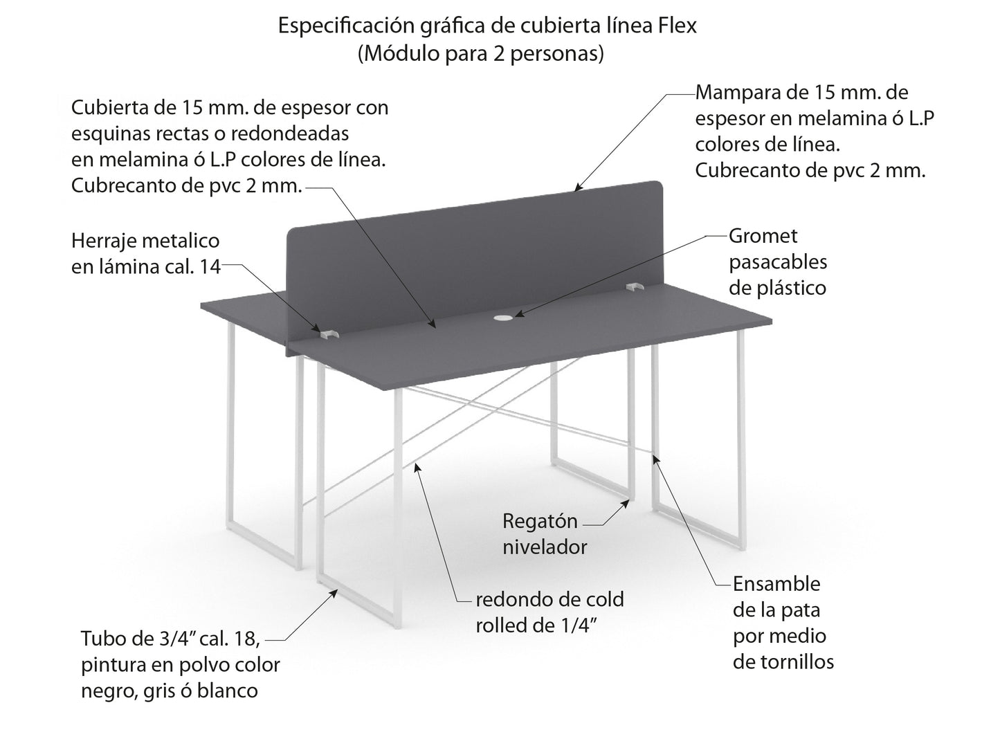 Escritorio Doble LX 150-122