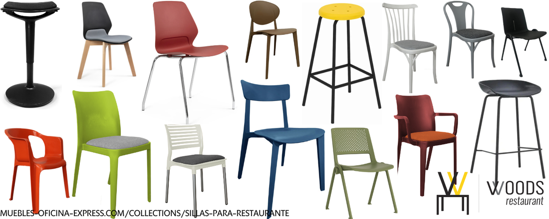 Sillas y Bancos de Colores en Restaurantes y Cafeterías, como elegir.