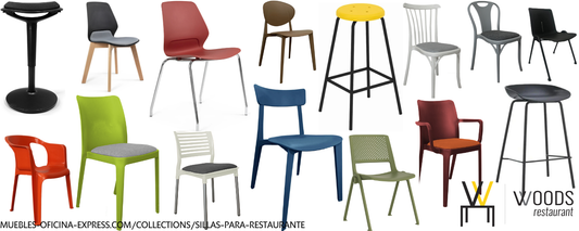Sillas y Bancos de Colores en Restaurantes y Cafeterías, como elegir.