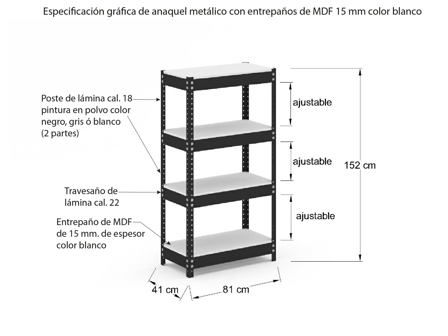 Estante Metálico AMDF5281