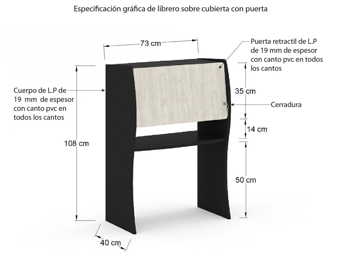 Librero sobre Cubierta LSC75