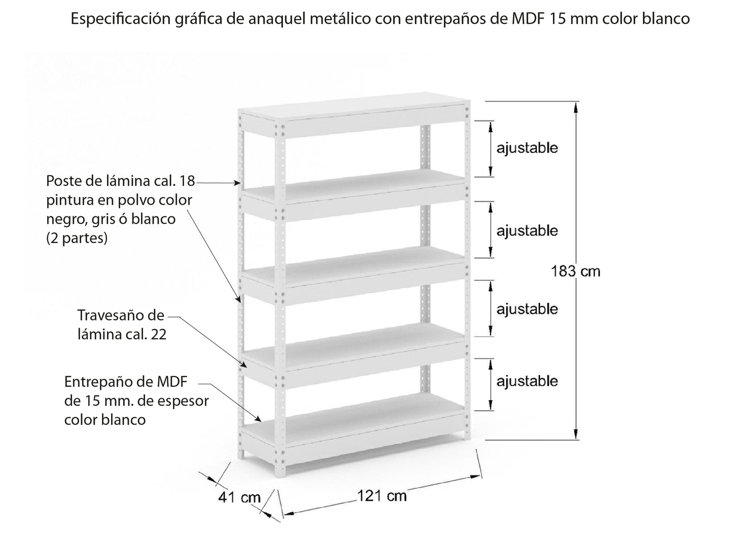 Estante Metálico AMDF8321