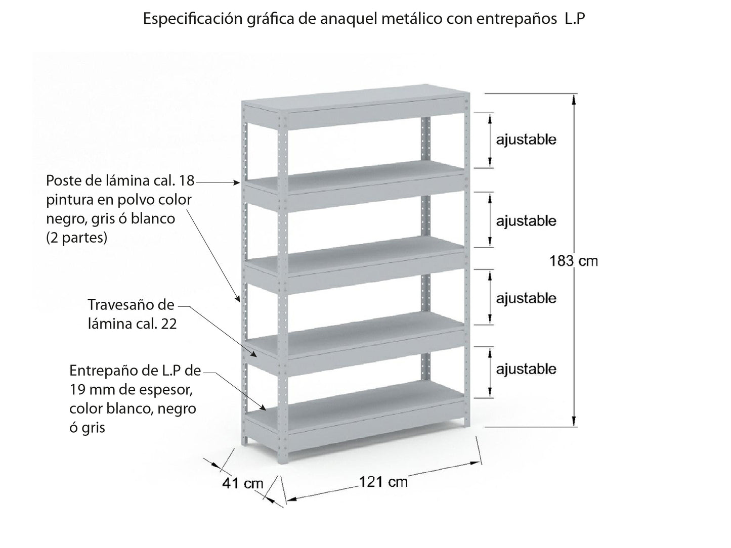 Estante Metálico AMDF8321