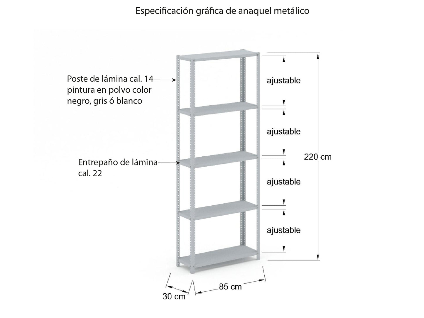 Estante Metálico ELI3022