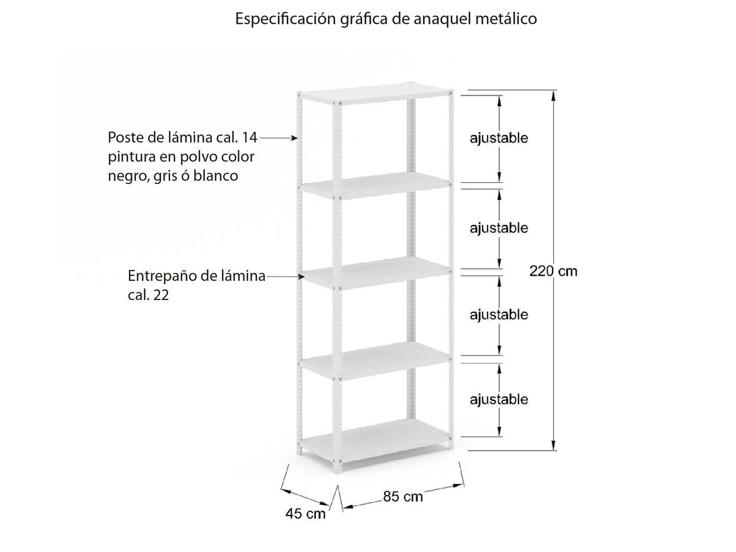 Estante Metálico ELI4522