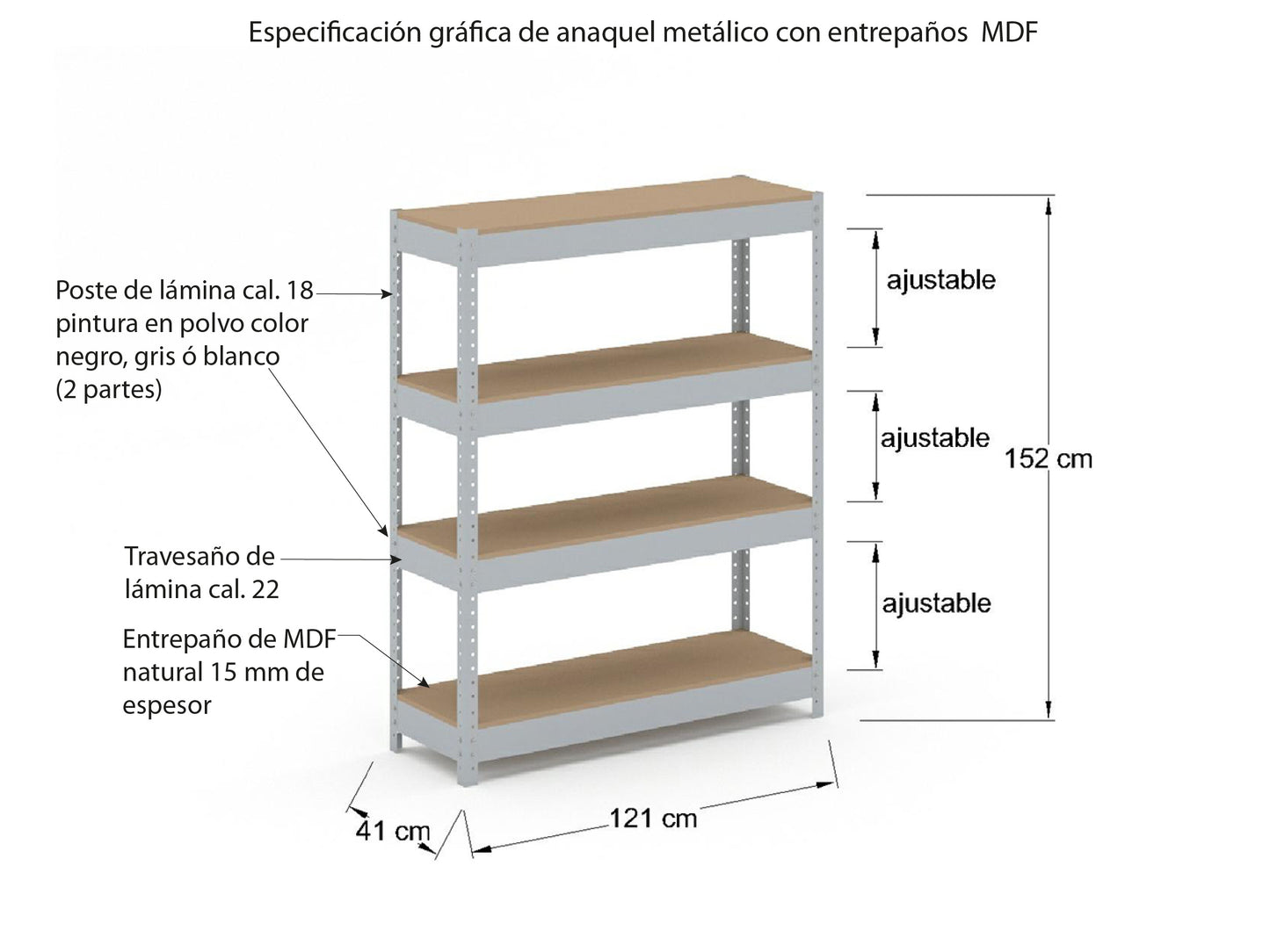 Estante Metálico AMD2183