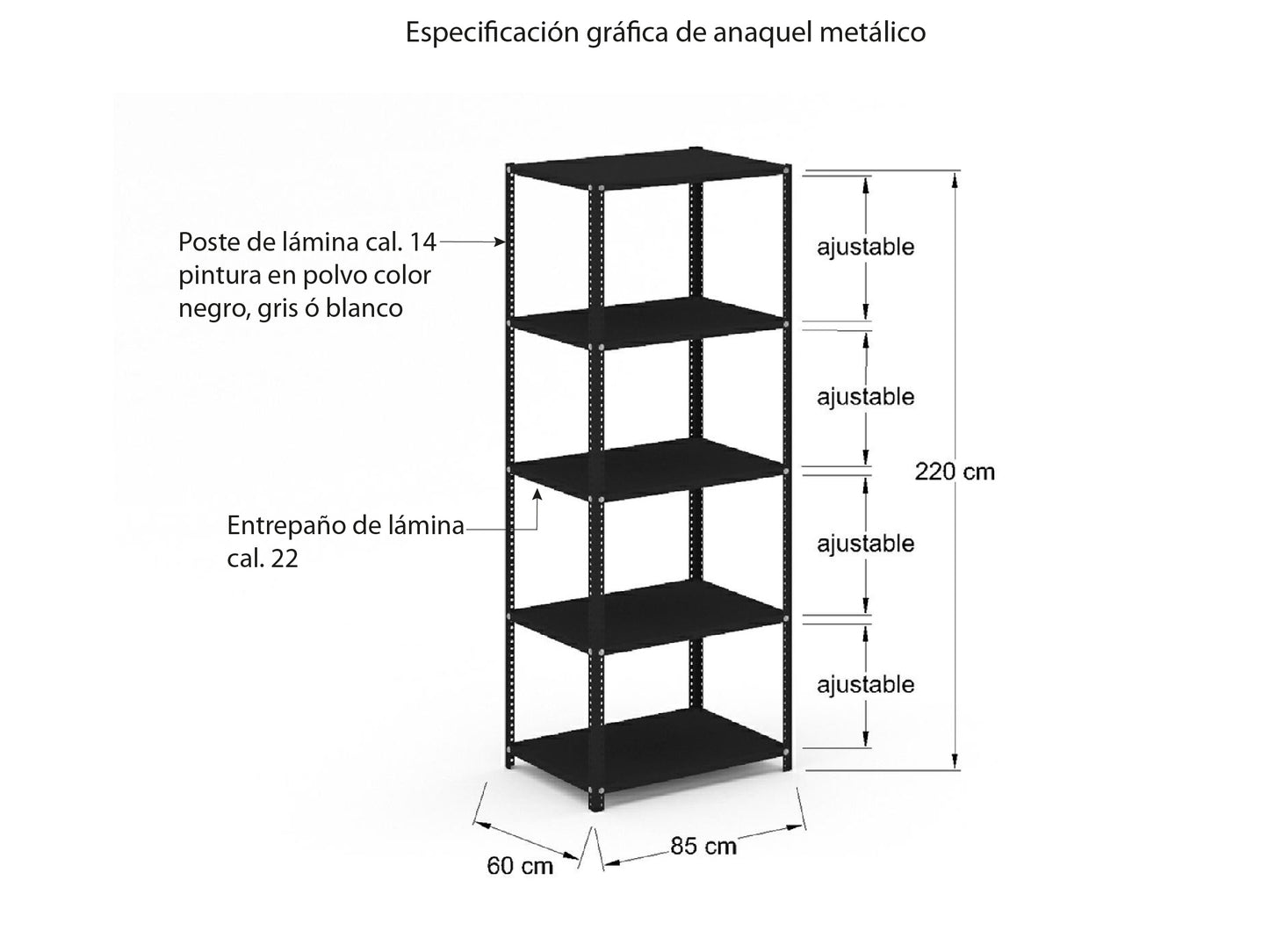 Estante Metálico ELI6022