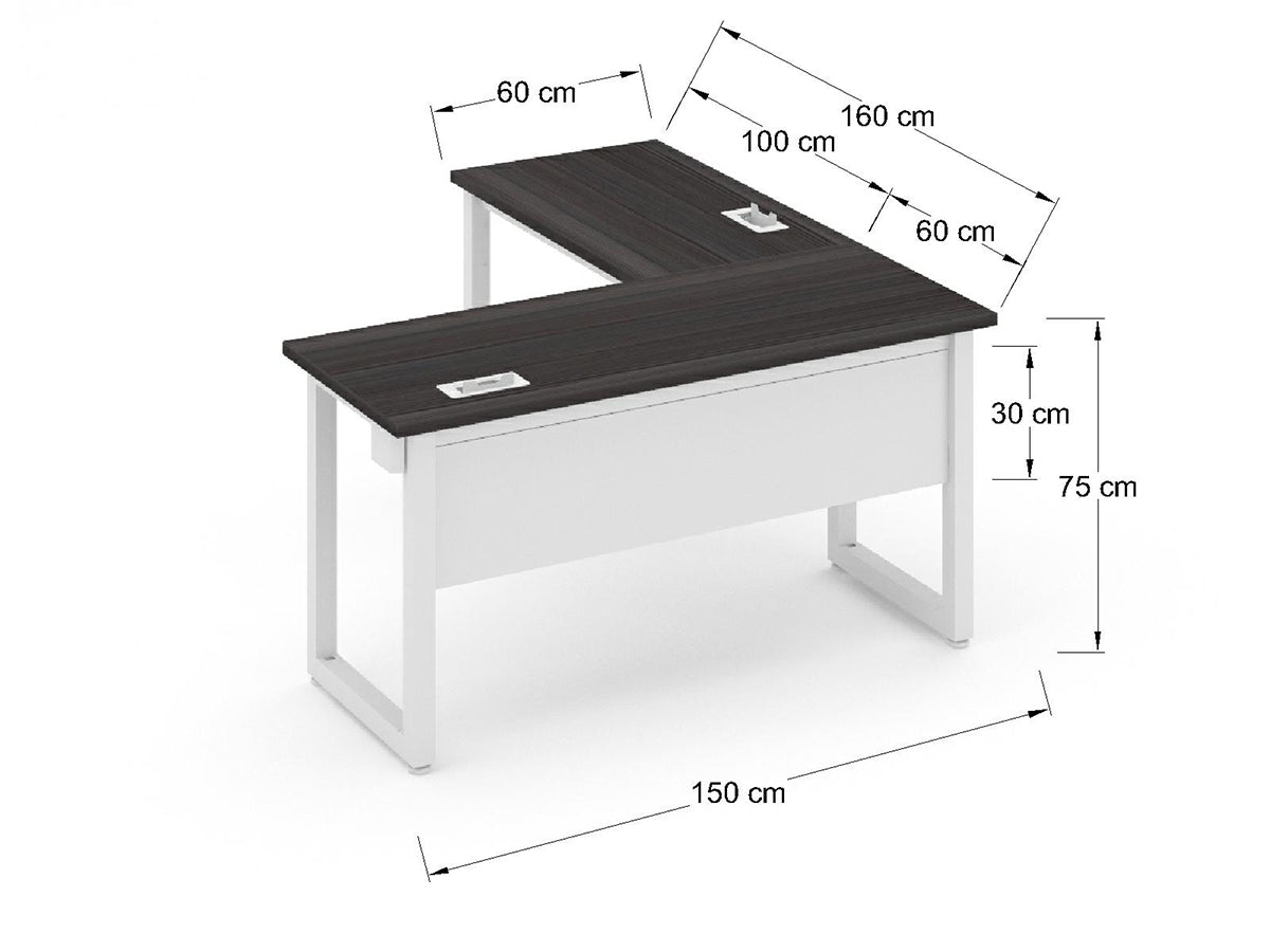 Escritorio Individual con lateral MLEO15