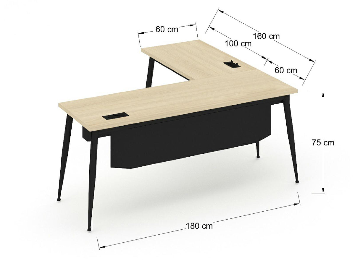 Escritorio con Lateral Clip Conico NE 1.1628