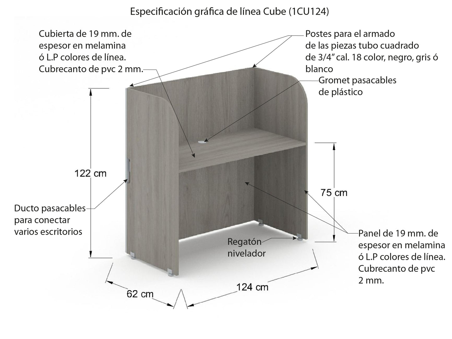 Modulo Sencillo  para 4 personas 4CU490