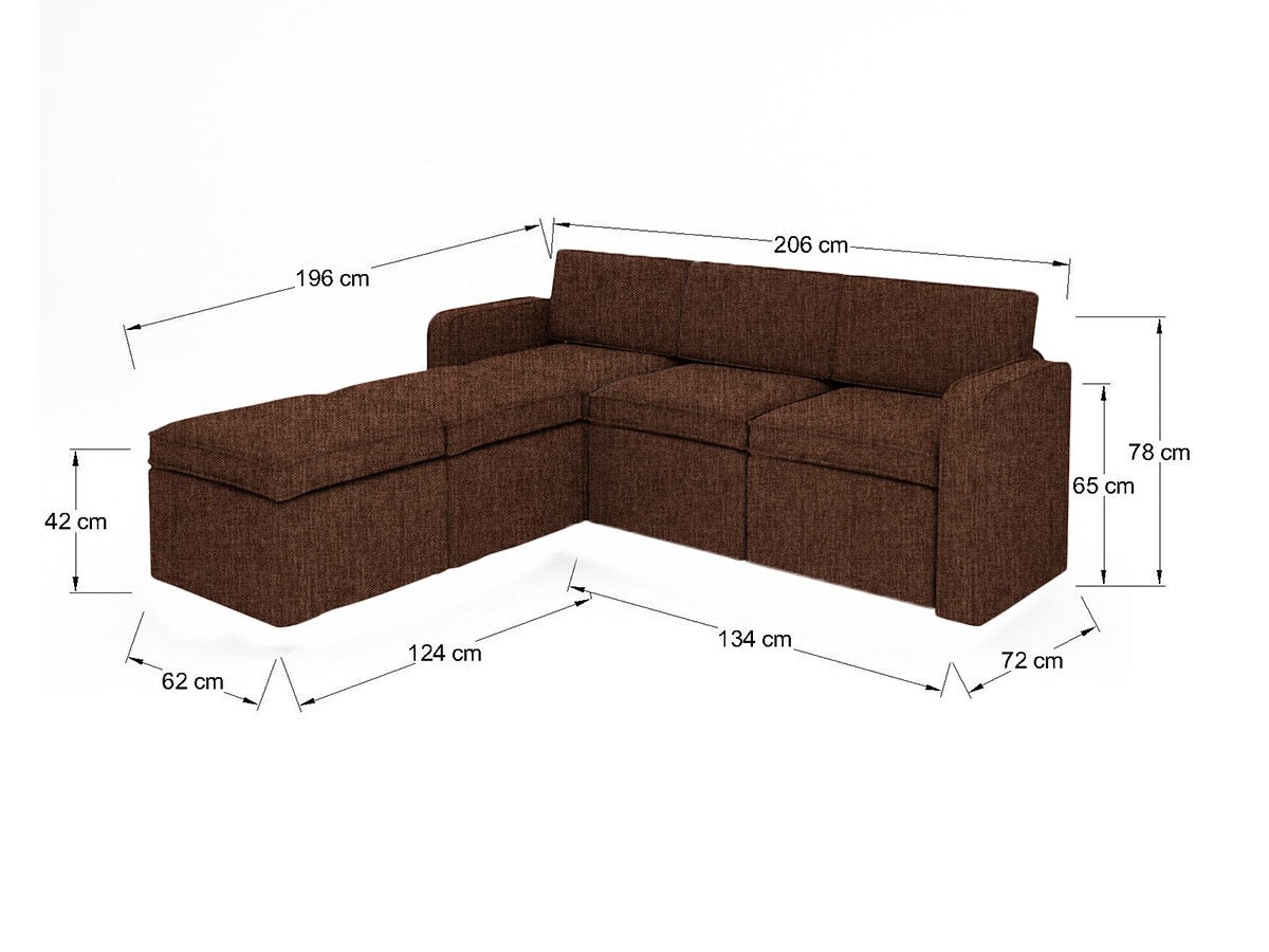 Configuración DE 3 plazas FITZ + 2 Taburetes Fitz SF5B