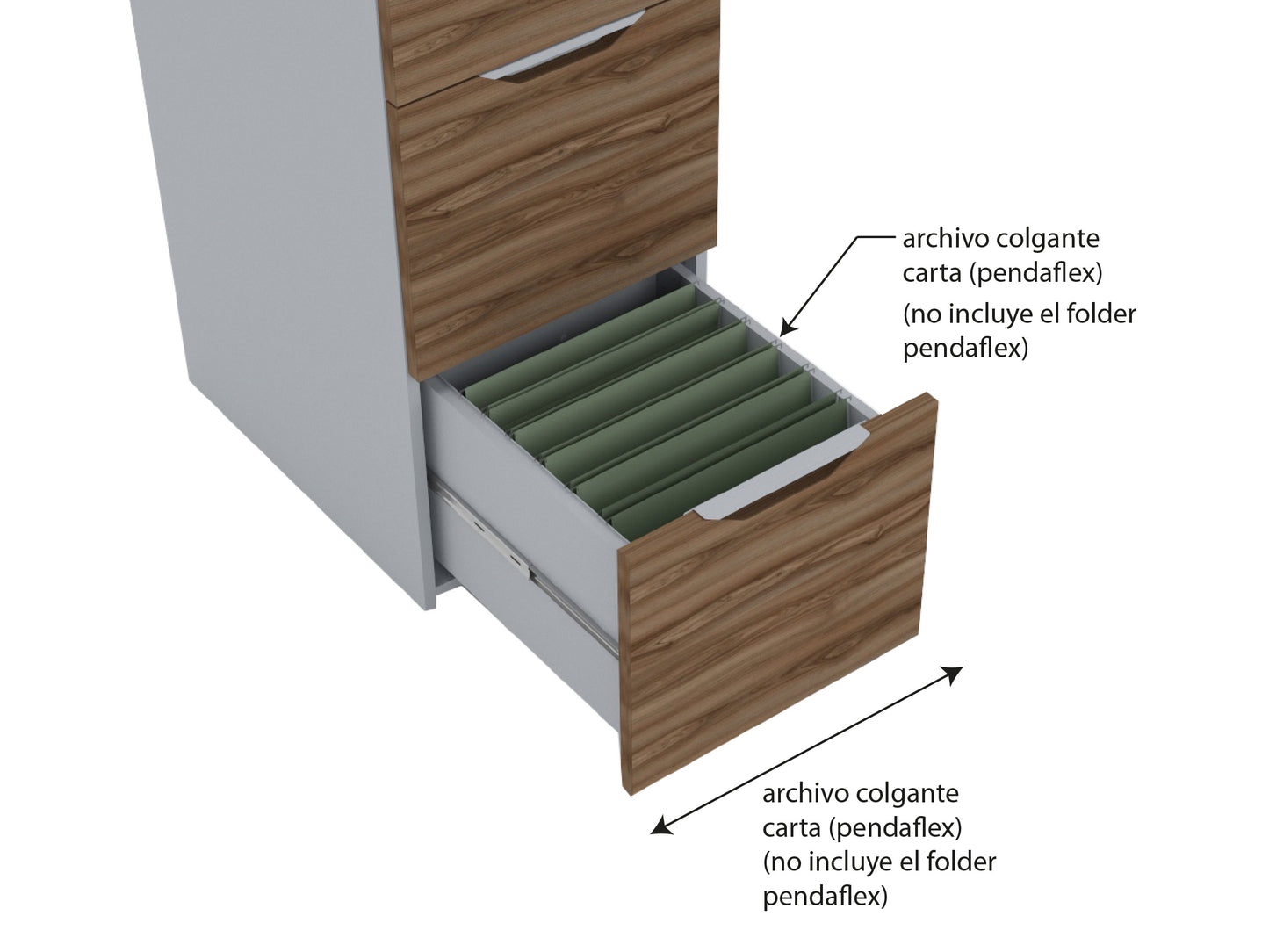 Archivero Vertical de 2 cajones AVMD2
