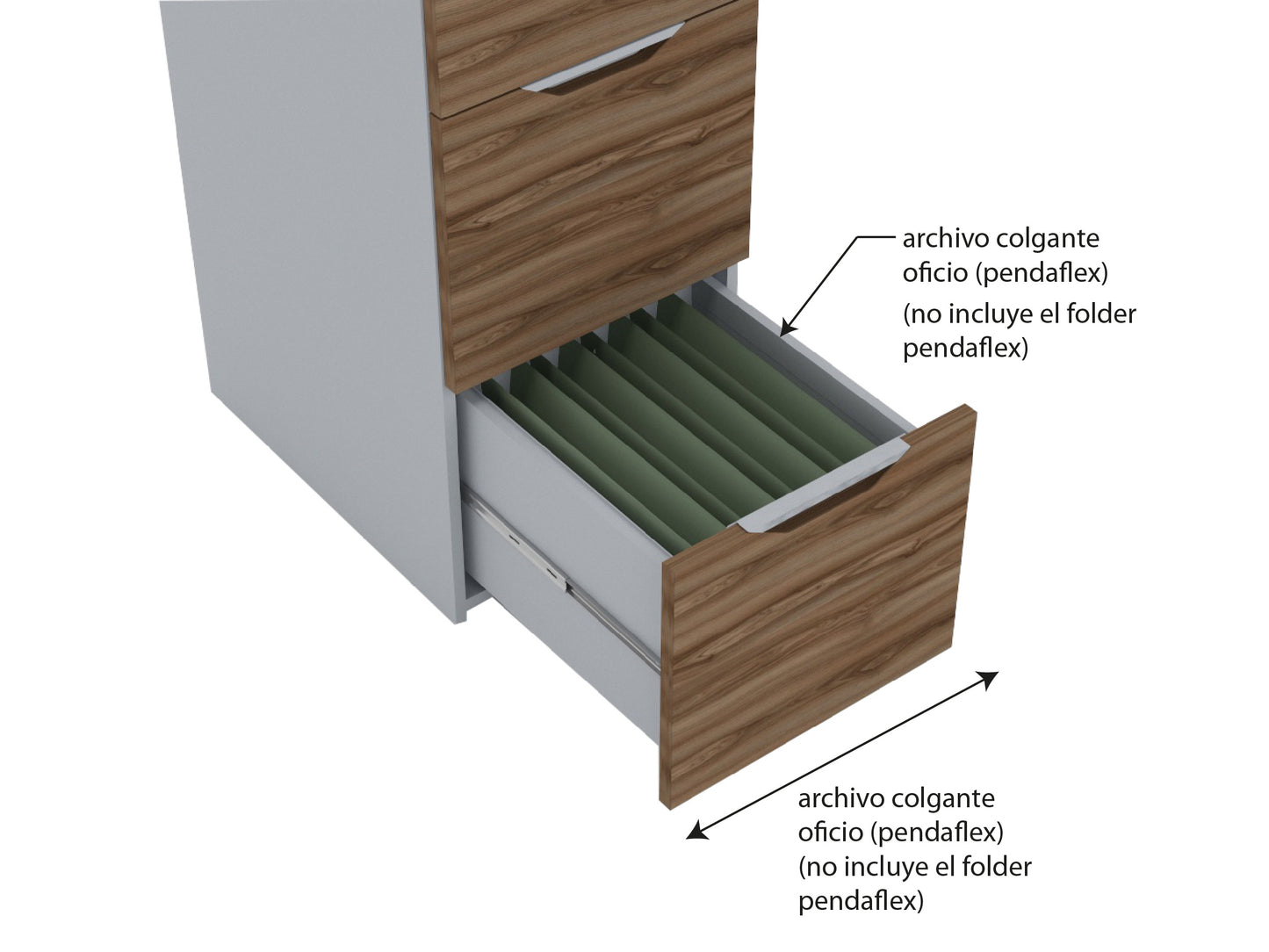 Archivero Vertical de 4 cajones AVMD4