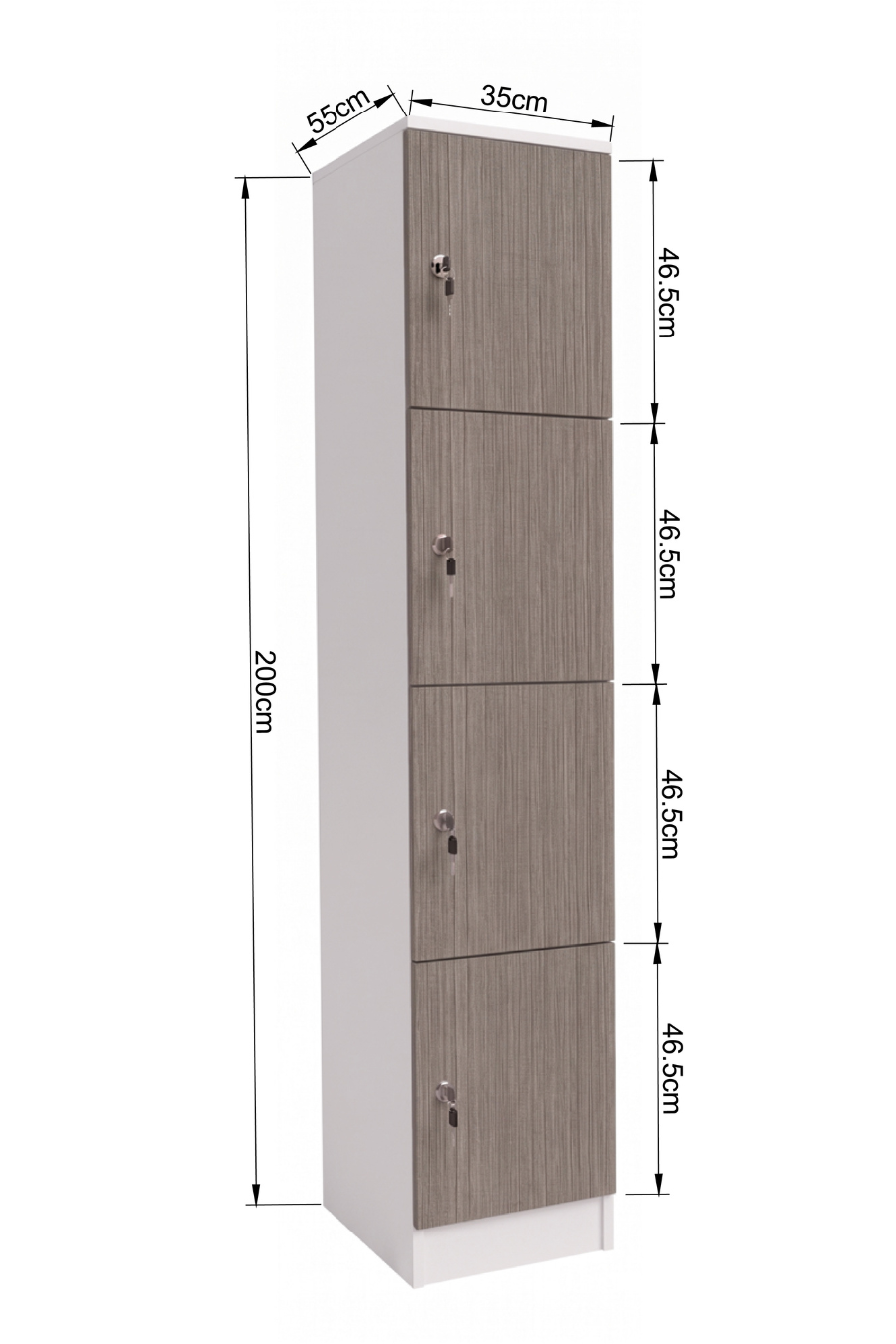 Locker 4 puertas en MDF LCK4HB‐B