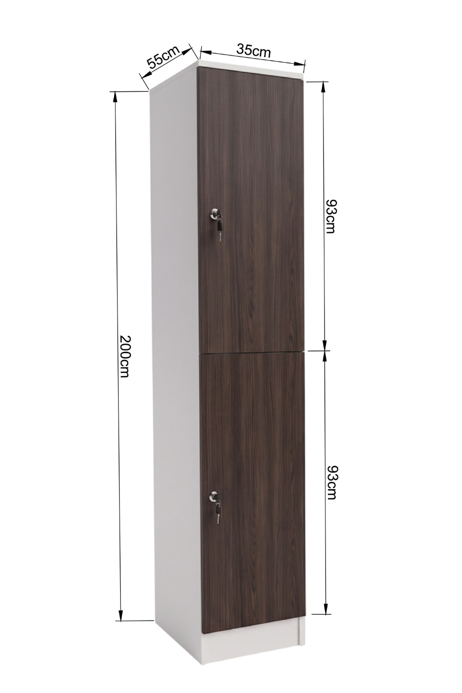 Locker 2 puertas en MDF LCK2HB‐B