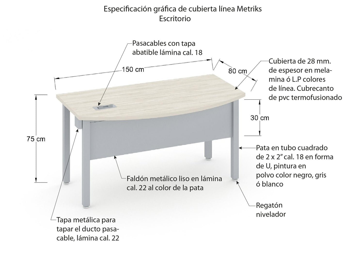 Escritorio Individual MEFU18