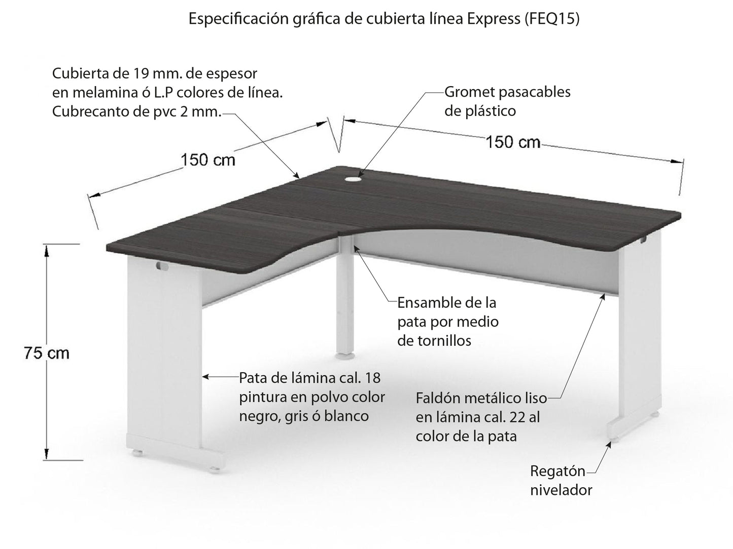 Escritorio Esquinero FEQ15