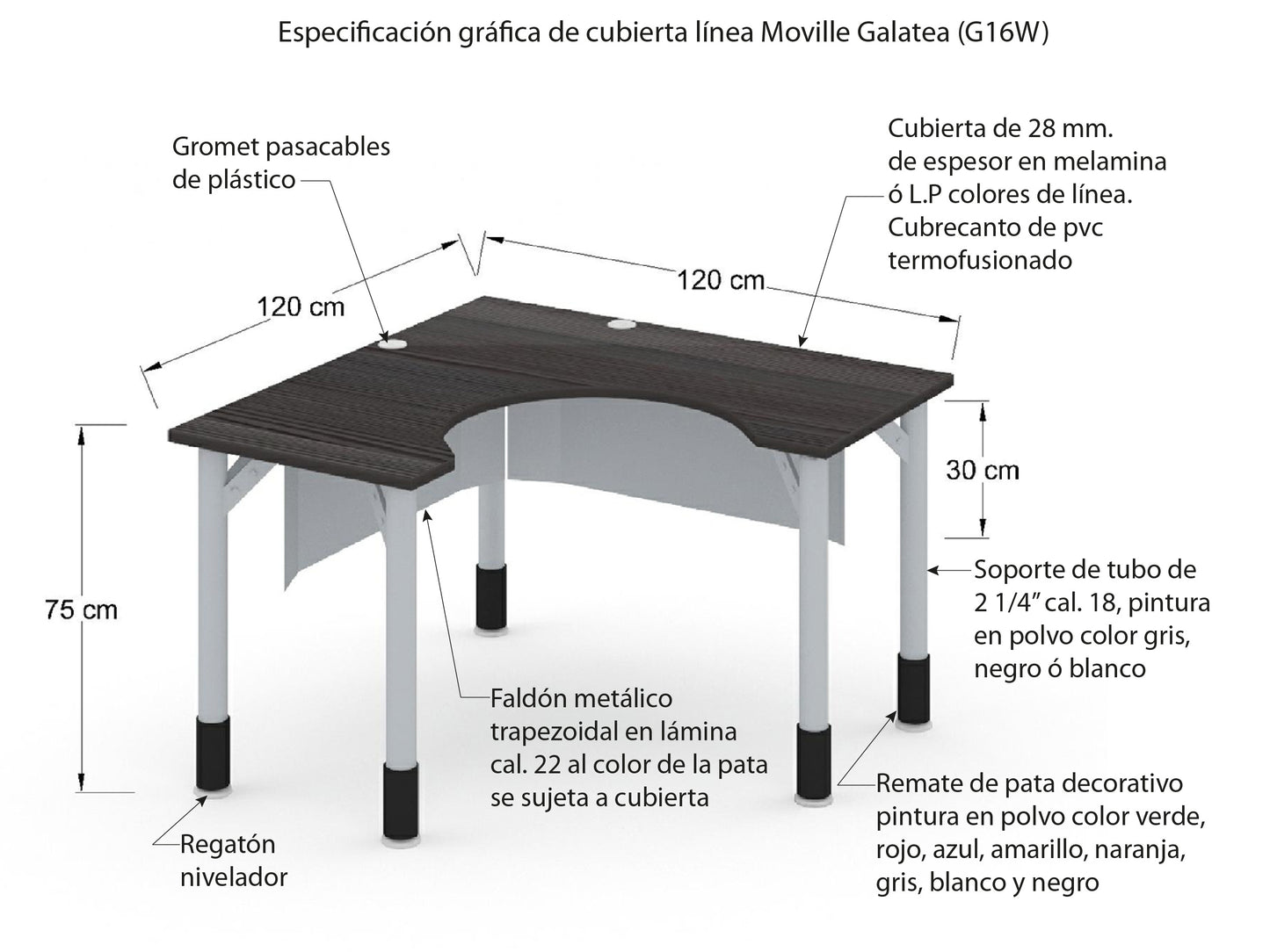 Escritorio Esquinero G16W