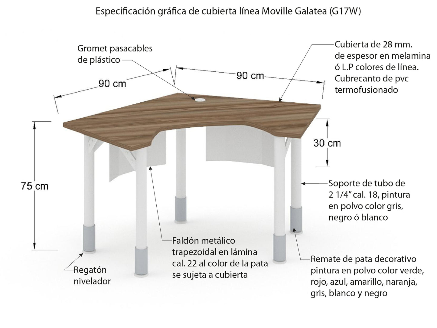 Escritorio Esquinero G17W