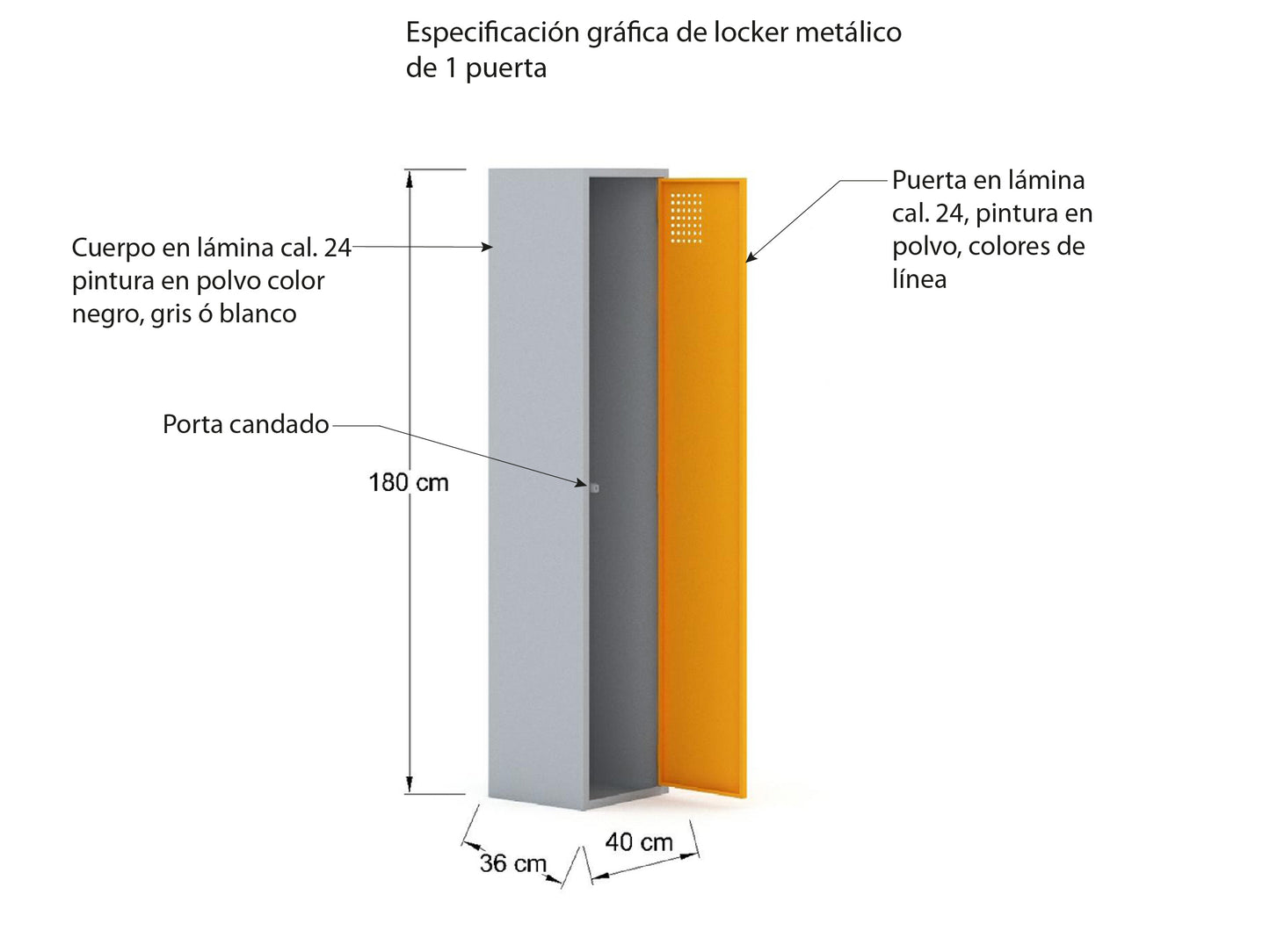 Locker en Metálico LCK1PP-C