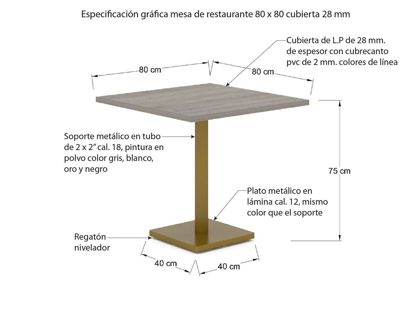 Mesa de Restaurante MR13-17