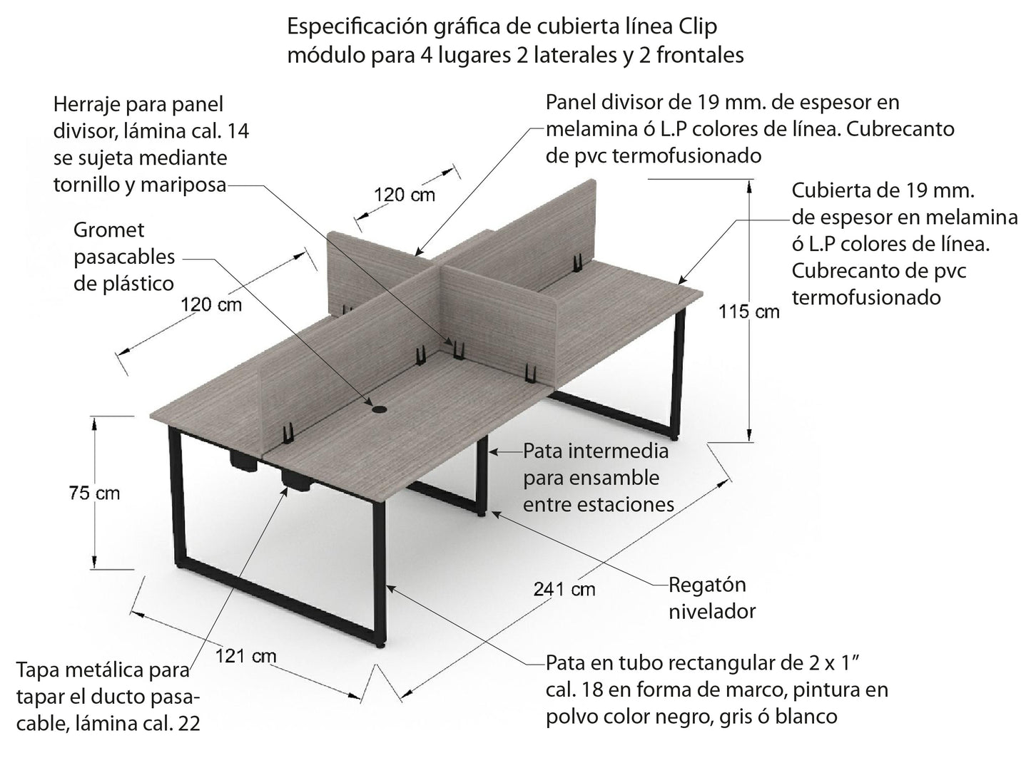 Modulo doble línea Clip CNMC 1.519