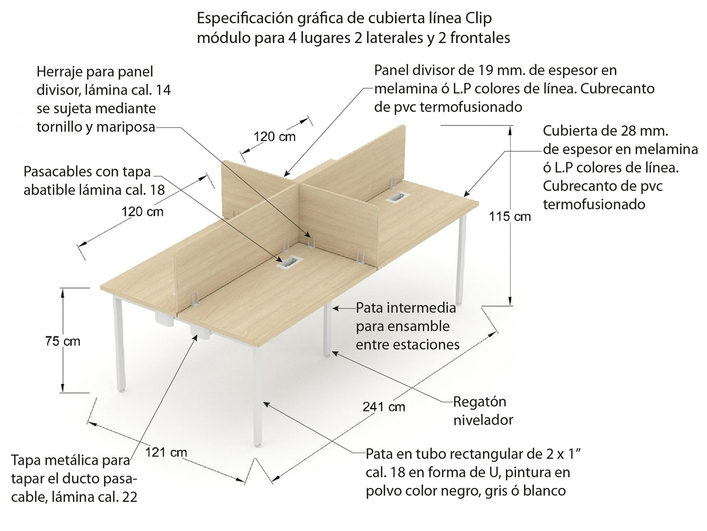 Modulo doble línea Clip CNMA 1.928